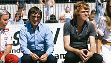Bernie Ecclestone, majitel týmu Brabham, s Maxem Mosleyem, manaerem týmu March...