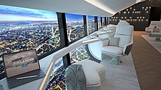 Vizualizace interiéru vzducholodi Airlander