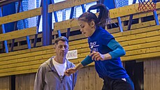 Eliška Hamzová na tréninku českých basketbalistek v Mariánských Lázních,... Eliška Hamzová na tréninku českých basketbalistek v Mariánských Lázních,...
