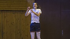 Veronika Voráčková na tréninku českých basketbalistek v Mariánských Lázních Veronika Voráčková na tréninku českých basketbalistek v Mariánských Lázních