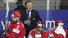 Běloruský trenér Michajl Zacharov je nespokojený s hrou svých svěřenců během... Běloruský trenér Michajl Zacharov je nespokojený s hrou svých svěřenců během...
