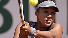 Naomi Ósakaová v zápase prvního kola na Roland Garros Naomi Ósakaová v zápase prvního kola na Roland Garros