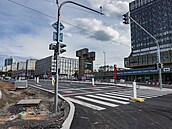 Zrekonstruovaná trať na Pankrác