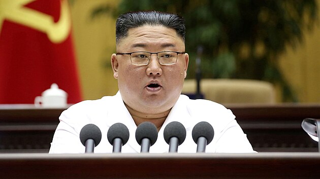 Severokorejsk ldr Kim ong-un na snmku z 9. dubna 2021