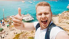 Modrá laguna je nejnavštěvovanějším místem Comina na Maltě. Modrá laguna je nejnavštěvovanějším místem Comina na Maltě.