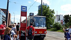 V Praze vyjíždí na trasu z Pankráce na Lehovec tramvaj číslo 19. (4.6.20201) V Praze vyjíždí na trasu z Pankráce na Lehovec tramvaj číslo 19. (4.6.20201)
