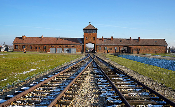 Bývalý koncentraní tábor v polské Osvtimi (5. prosince 2019)