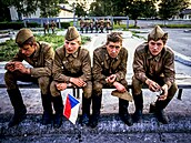 Odcházející vojáci Sovětské armády, červen 1991, Milovice