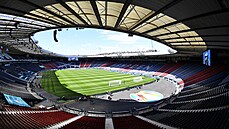 Stadion Hampden Park v Glasgow, dějiště utkání mezi Chorvatskem a Českem. Stadion Hampden Park v Glasgow, dějiště utkání mezi Chorvatskem a Českem.