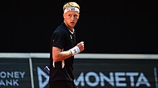 Zdeněk Kolář v semifinále prostějovského turnaje. Zdeněk Kolář v semifinále prostějovského turnaje.