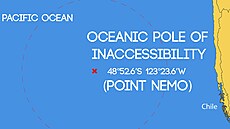 Tady je, oceánský pól nedostupnosti nabízí tiché hlubiny pro vesmírné stroje. Tady je, oceánský pól nedostupnosti nabízí tiché hlubiny pro vesmírné stroje.