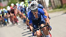 Zdeněk Štybar na čele pelotonu společného mistrovství Česka a Slovenska v... Zdeněk Štybar na čele pelotonu společného mistrovství Česka a Slovenska v...