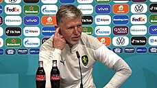 Kouč Jaroslav Šilhavý na tiskové konferenci Kouč Jaroslav Šilhavý na tiskové konferenci