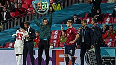Český reprezentant Matěj Vydra nastupuje coby náhradník do duelu s Anglií. Český reprezentant Matěj Vydra nastupuje coby náhradník do duelu s Anglií.