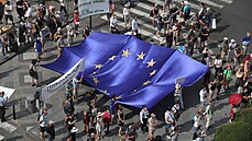 Demonstrace na Václavském náměstí v Praze, kterou pořádá spolek Milion chvilek... Demonstrace na Václavském náměstí v Praze, kterou pořádá spolek Milion chvilek...