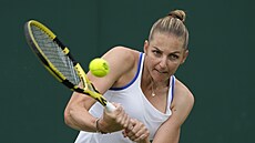 Kristýna Plíšková v prvním kole Wimbledonu. Kristýna Plíšková v prvním kole Wimbledonu.