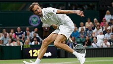 Daniil Medveděv během osmifinále Wimbledonu Daniil Medveděv během osmifinále Wimbledonu