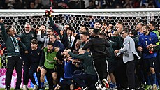 Italská radost z postupu do finále fotbalového Eura. Italská radost z postupu do finále fotbalového Eura.