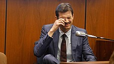 Americký herec Ashton Kutcher vypovídá u soudu se sériovým vrahem Michaelem...