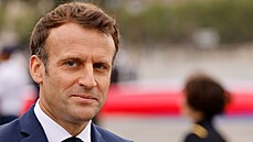 Francouzský prezident Emmanuel Macron (14. ervence 2021)