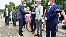Návtva premiéra Andreje Babie ve Vrbticích (14. ervence 2021)
