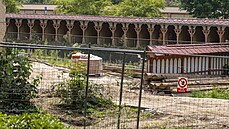 Rekonstrukce areálu Sluneních a íních lázní v Luhaovicích (ervenec 2021).