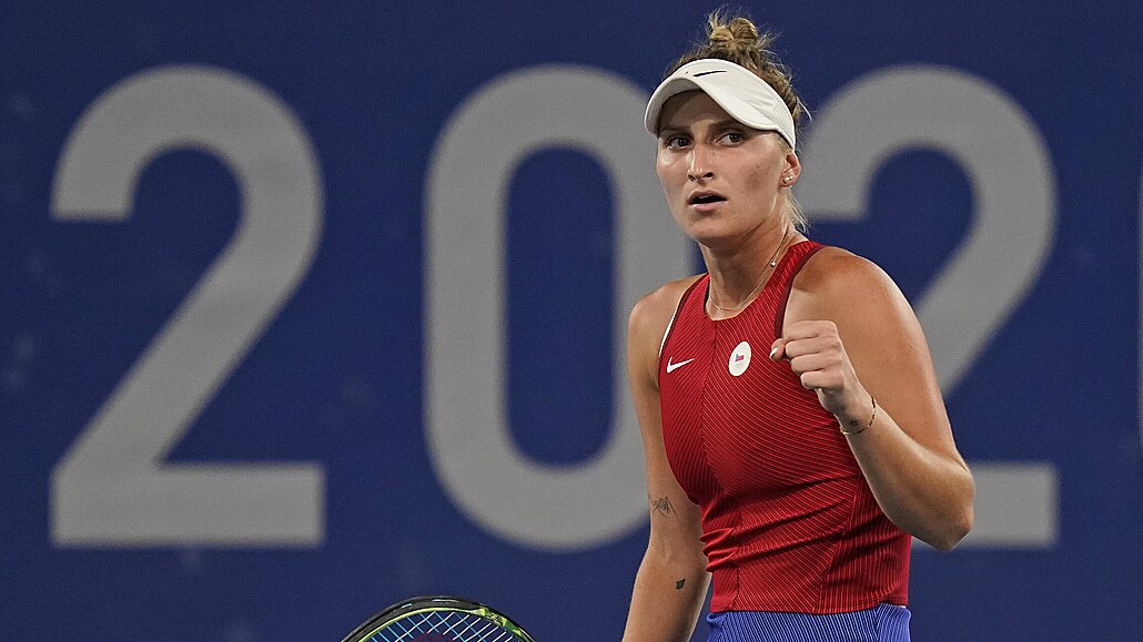 Markéta Vondrouová se hecuje v osmifinále olympijského turnaje v Tokiu.