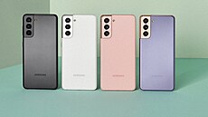 Telefony Samsung Galaxy S21 5G v různých barevných provedeních Telefony Samsung Galaxy S21 5G v různých barevných provedeních