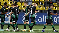 Gólová radost fotbalistů maďarského Ferencvárose, kteří ve 2. předkole Ligy... Gólová radost fotbalistů maďarského Ferencvárose, kteří ve 2. předkole Ligy...
