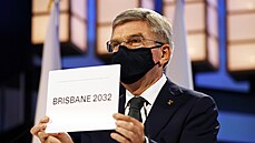 Předseda MOV Thomas Bach oznamuje, že olympijské hry v roce 2032 bude hostit... Předseda MOV Thomas Bach oznamuje, že olympijské hry v roce 2032 bude hostit...