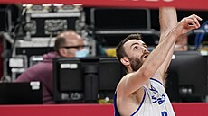 David Jelínek během tréninku českých basketbalistů v Tokiu David Jelínek během tréninku českých basketbalistů v Tokiu
