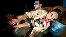 Manželé Dykovi v představení Slepice na zádech Manželé Dykovi v představení Slepice na zádech
