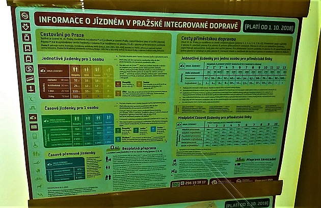 <p>Ve stanici metra Náměstí Míru jsou ještě dnes na informačních tabulích původní ceny jízdného. Od 1. srpna jsou však ceny jízdenek vyšší. Dle dnešní zkušenosti však revizoři ještě tolerují dříve koupenou jízdenku na 72 hodin za původní cenu 310 korun a