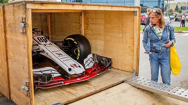 V Budějovicích vystavují monopost formule 1.