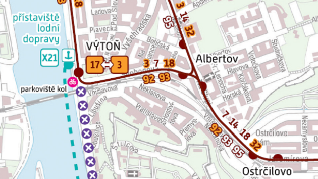 Omezení v oblasti Vyšehradského tunelu.