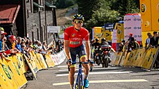 Dominik Neuman bhem druhé etapy Sazka Tour.
