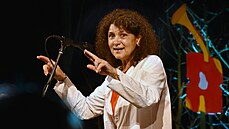 Iva Bittová na koncertě v Náměšti nad Oslavou Iva Bittová na koncertě v Náměšti nad Oslavou