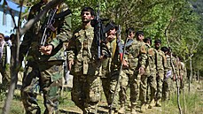 Afghántí vojáci v Pandíru (30. srpna 2021)