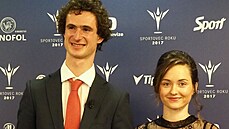 Adam Ondra a Iva Vejmolová na vyhláení ankety Sportovec roku (Praha, 21....