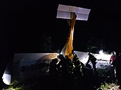 V sobotu večer spadl malý letoun na Českolipsku. (18. září 2021) V sobotu večer spadl malý letoun na Českolipsku. (18. září 2021)