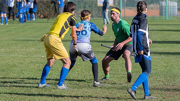 V Česku se famfrpál hraje od roku 2015 a od toho z Harryho Pottera se příliš neliší. Hráči běhají po hřišti s trubkami místo košťat mezi nohama, trefují se camrálem do obručí a potloukem do soupeřů.