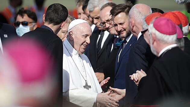 Pape Frantiek piletl v nedli odpoledne do Bratislavy. (12. z 2021)