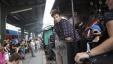 Pražského železničního dne, který přinesl zájemcům například možnost svézt se... Pražského železničního dne, který přinesl zájemcům například možnost svézt se...