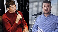 Zleva Lukáš Pollert, Tomio Okamura Zleva Lukáš Pollert, Tomio Okamura