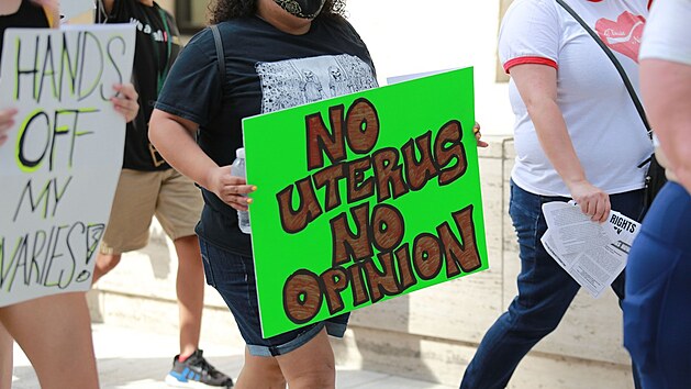 Lid v texaskm Houstonu protestuj proti novmu zkonu o potratech. (5. z 2021)