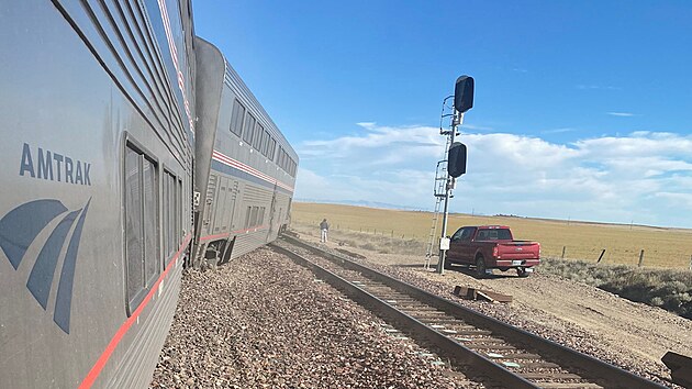 Na severu americk Montany vykolejil vlak se skoro 150 cestujcmi. (25. z 2021)