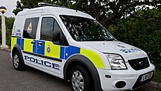Auto britské policie. Ilustrační foto. Auto britské policie. Ilustrační foto.