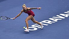 Tereza Martincová v utkání proti Marii Sakkariové z Řecka. Tereza Martincová v utkání proti Marii Sakkariové z Řecka.