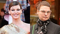 Linda Evangelista v letech 2008 a 2016 Linda Evangelista v letech 2008 a 2016