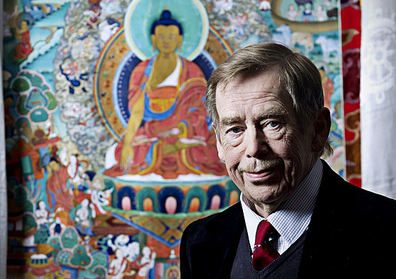 Václav Havel pi rozhovoru pro MF DNES.